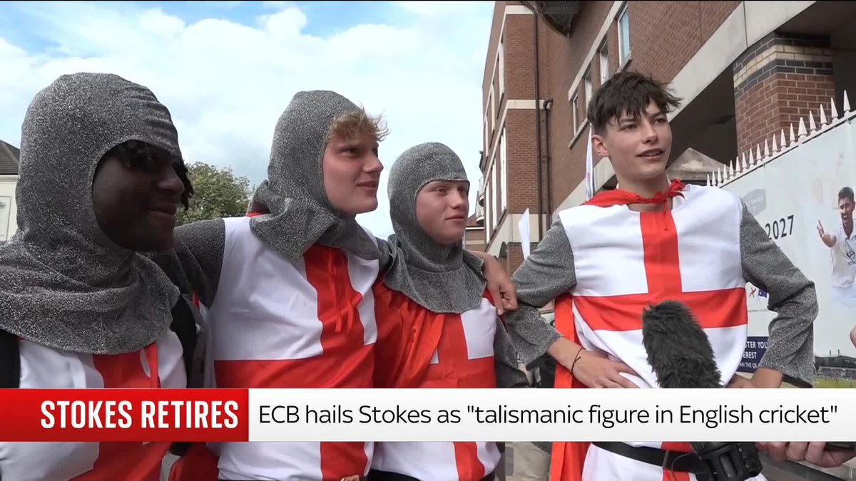 "He's always been there for the team and we'll always love him." Fans at Trent Bridge share their thoughts after England captain Ben Stokes announced that he is to retire from international cricket ⬇️ Latest: 📺 Sky 501, Virgin 602 and Freeview 233