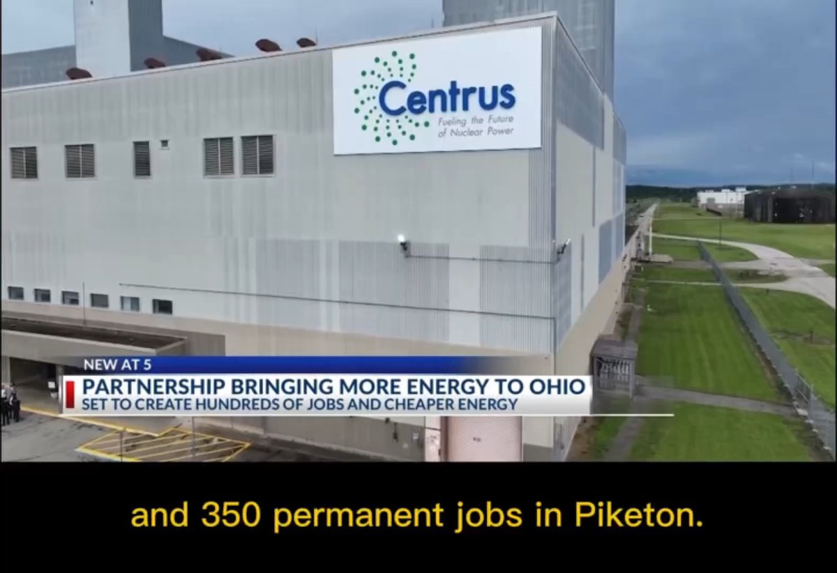 "Oklo announced a multi-billion-dollar partnership with Centrus Energy to bring nuclear power to southern #Ohio ... [saying] the project will reduce energy #costs for Ohioans and bring more than 2,000 #jobs." Lower bills, more jobs, clean power 🎉