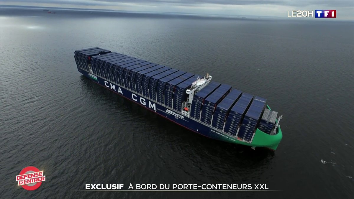 ๐ด Document exclusif โถ๏ธ A bord du plus grand porte-conteneurs franรงais ! ๐บ #LE20H de TF1 prรฉsentรฉ Anne-Claire Coudray