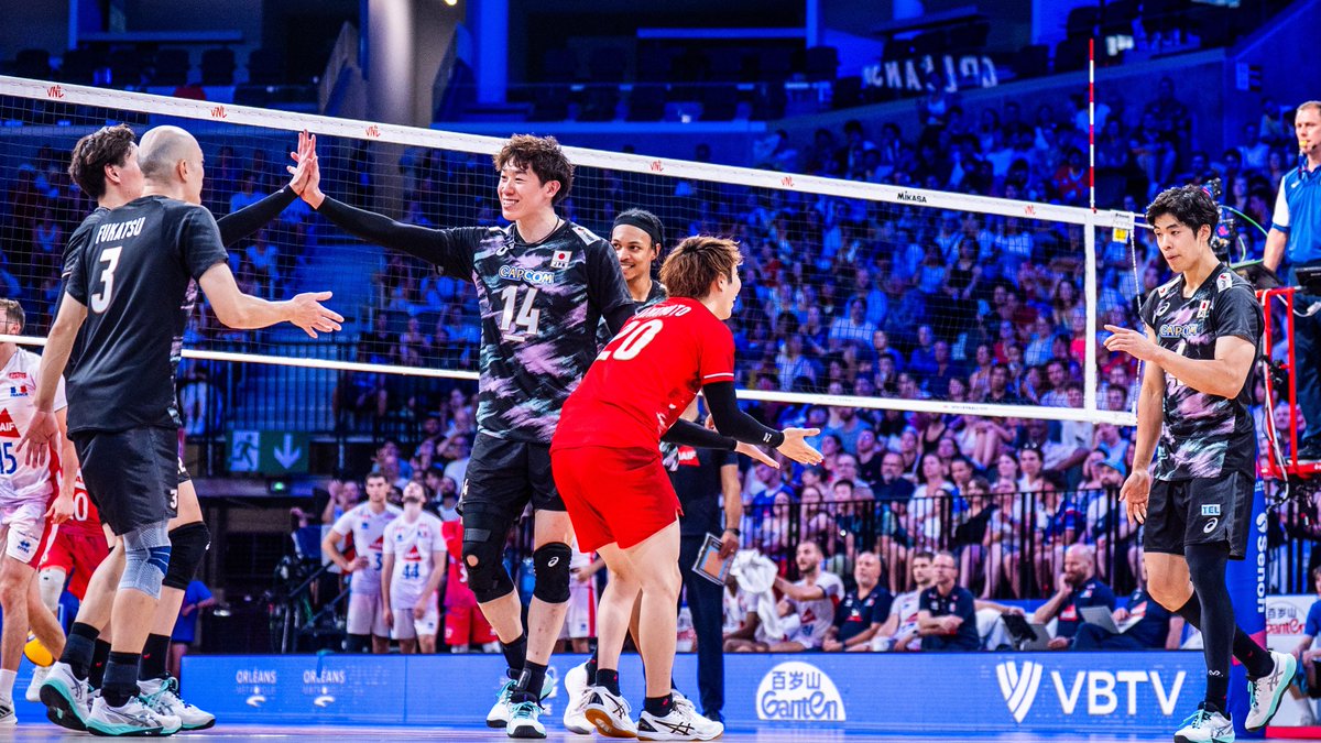 #VNL2026: PERFECT THROUGH WEEK 2 🤩 France 🇫🇷 had Japan down 0-2, but Japan 🇯🇵 came all the way back to win 3-2 and move to 8-0 record ✨. Captain Yuki Ishikawa 🇯🇵 led all scorers with 2️⃣7️⃣ points, coming up big in crucial moments to keep Japan’s unbeaten run alive 🔥. 📺 Catch the replays on VBTV: 🏐 #BePartOfTheGame #Volleyball