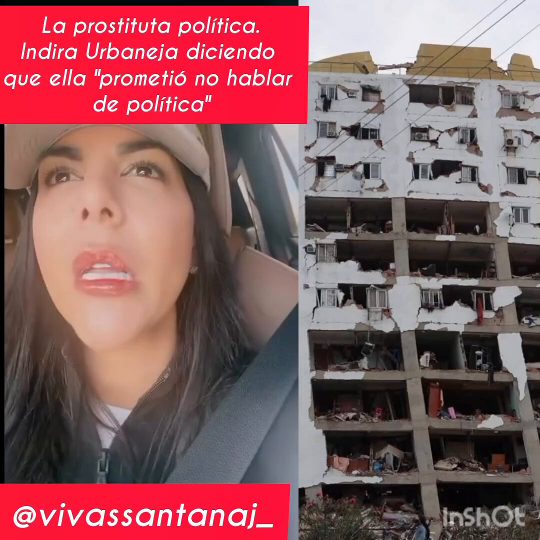 La prostituta política Indira Urbaneja diciendo que ella "prometió no hablar de política", mientras acusa a Vente Venezuela y María Corina Machado de terrorismo porque según ella organizar centro de Acopio y brindar apoyo a las víctimas sería desestabilización y estar contra el país ¡Hetaira!