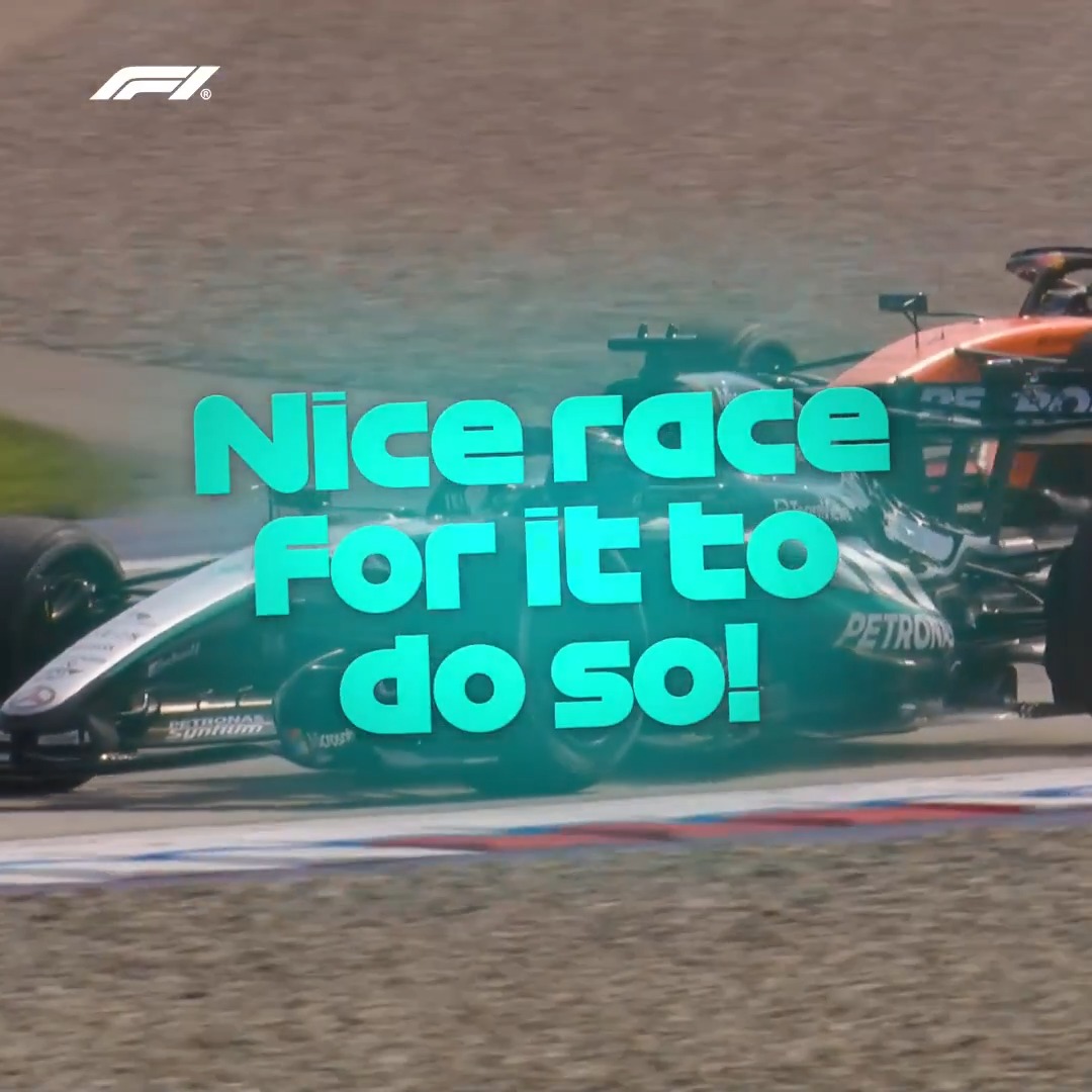 Feeling parched after that win! George Russell didn't have a working drinks system during the Austrian Grand Prix 😳 #F1 #AustrianGP