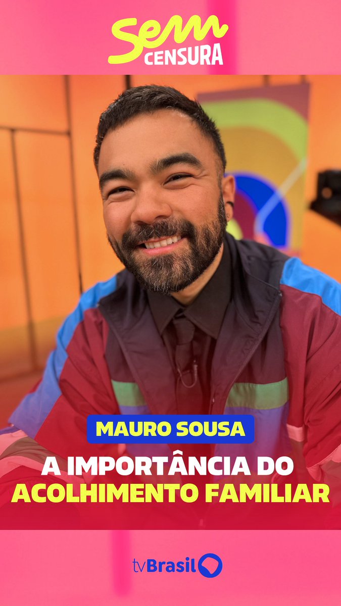O nosso coração está quentinho depois desse relato! 💛 No #SemCensura, o ator Mauro Sousa, filho de Maurício de Sousa, compartilhou um relato emocionante sobre quando contou à família sua orientação sexual. Assista no canal da TV no YouTube e no app TV Brasil Play! 💻📲