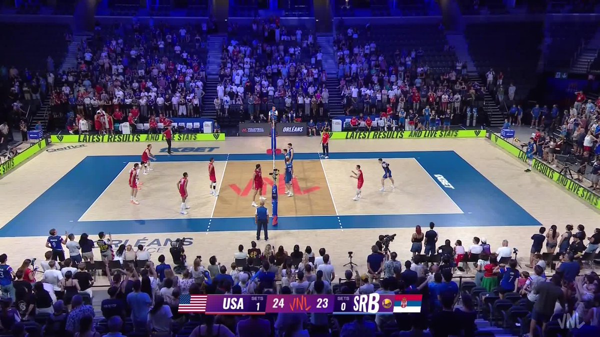 #VNL2026: USA COME FROM BEHIND TO TAKE SET 2! 🇺🇸 They now lead Serbia 2-0 🔥. 📺 LIVE NOW on VBTV: 🏐 #BePartOfTheGame #Volleyball
