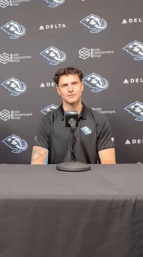 Ethan Belchetz explains why he felt lucky to be drafted by Utah: “You hear Utah is trading up &amp; you get some tingles in your chest &amp; butterflies in your stomach.” “You’re already standing up &amp; I’m sprinting to the stage…Utah is a special place to play.”