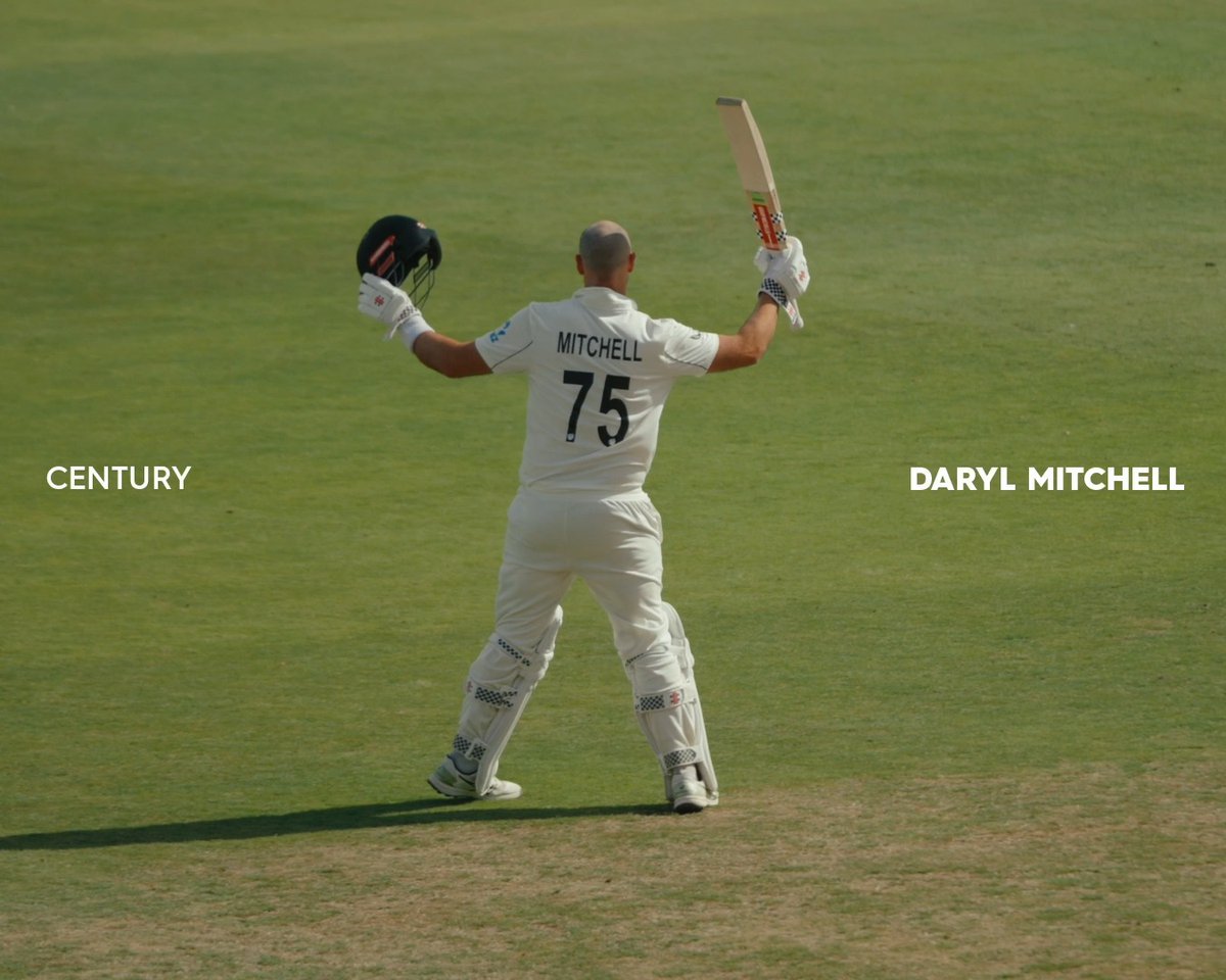 No better feeling. Well batted DJ Mitchell 👏 #ENGvNZ | 📸 photosport.nz