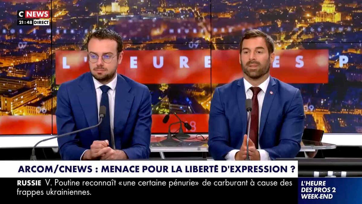Sur France 5, « C à vous » et « C ce soir » sont des réunions de copains sans aucun pluralisme, qui déversent leur bien-pensance en insultant la moitié de la France. Et ça ne pose aucun problème à l’ARCOM. Le Rassemblement National au pouvoir, on se passera donc de l'ARCOM. CNEWS