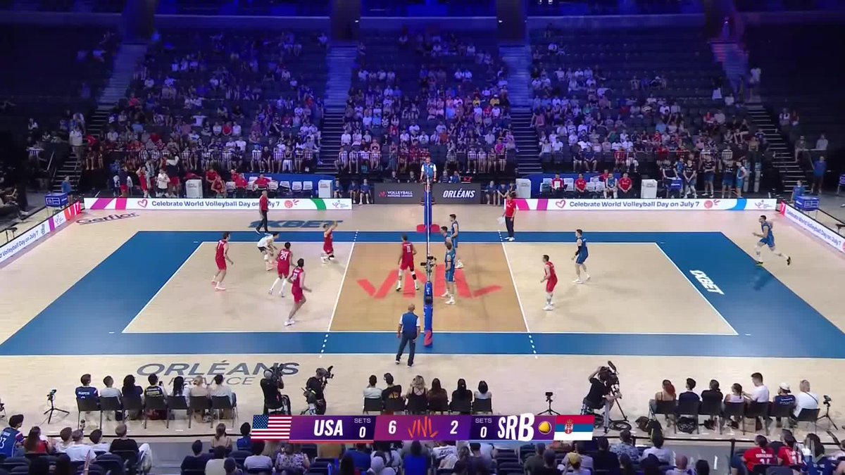 #VNL2026 USA 🇺🇸CLOSES OUT WEEK 2 WITH A WIN! The Americans defeated Serbia 🇷🇸 by 3-1 to finish Week 2 with their third victory, led by Matt Anderson's 14 points. 📺 Catch the action on VBTV: #BePartOfTheGame #volleyball #VNL