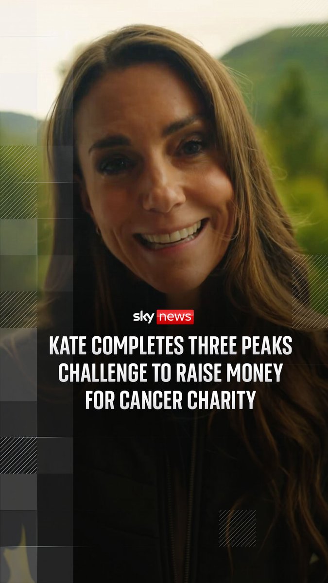 The Princess of Wales said she is "so grateful to be here" and "strong enough to walk these hills" after finishing the Three Peaks Challenge. Kate climbed the highest mountains in Scotland, England and Wales - Ben Nevis, Scafell Pike and Snowdon. Latest:
