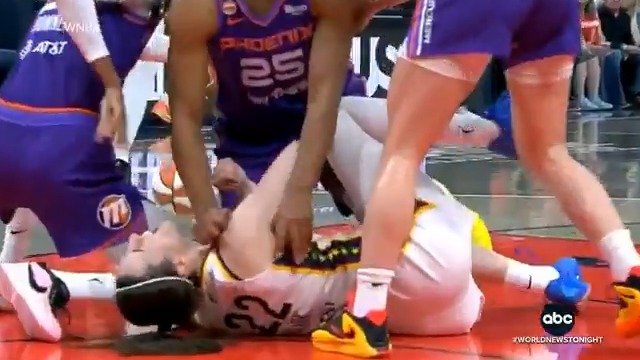 The WNBA has suspended Phoenix's Alyssa Thomas for one game after she made contact with her fist to Caitlin Clark's throat in a matchup against Indiana. Thomas's coach speaks out and questions the investigation process. Perry Russom reports.
