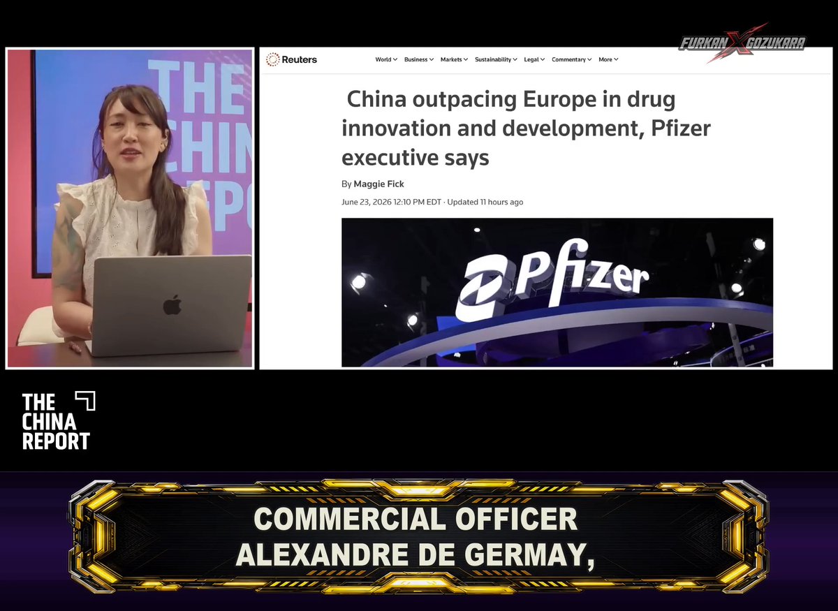 🚨 BOMBSHELL! A top Pfizer executive confirms China has completely overtaken Europe as the global powerhouse of pharmaceutical innovation. Beijing now develops life saving drugs at 3 times the speed and half the cost. The Western medical monopoly is rapidly collapsing!