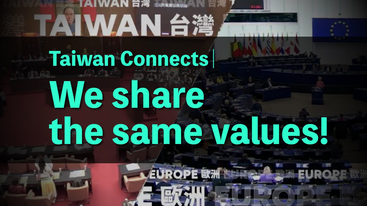 Different languages, shared values. 🇹🇼🤝🇪🇺 Across #Taiwan & #Europe, democracy & freedom unite us. Together, we'll continue strengthening our partnership & working to ensure our shared values endure for generations to come. Watch the #TaiwanConnects shared values video⬇️