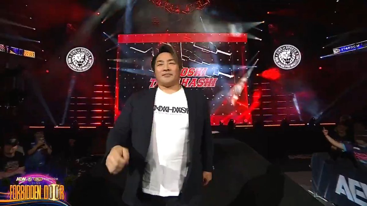 Before the situation between 海野 翔太 / Shota Umino and Jon Moxley could escalate, Hiroshi Tanahashi appears to make a statement on behalf of NJPW! Watch #ForbiddenDoor LIVE on HBO Max PPV
