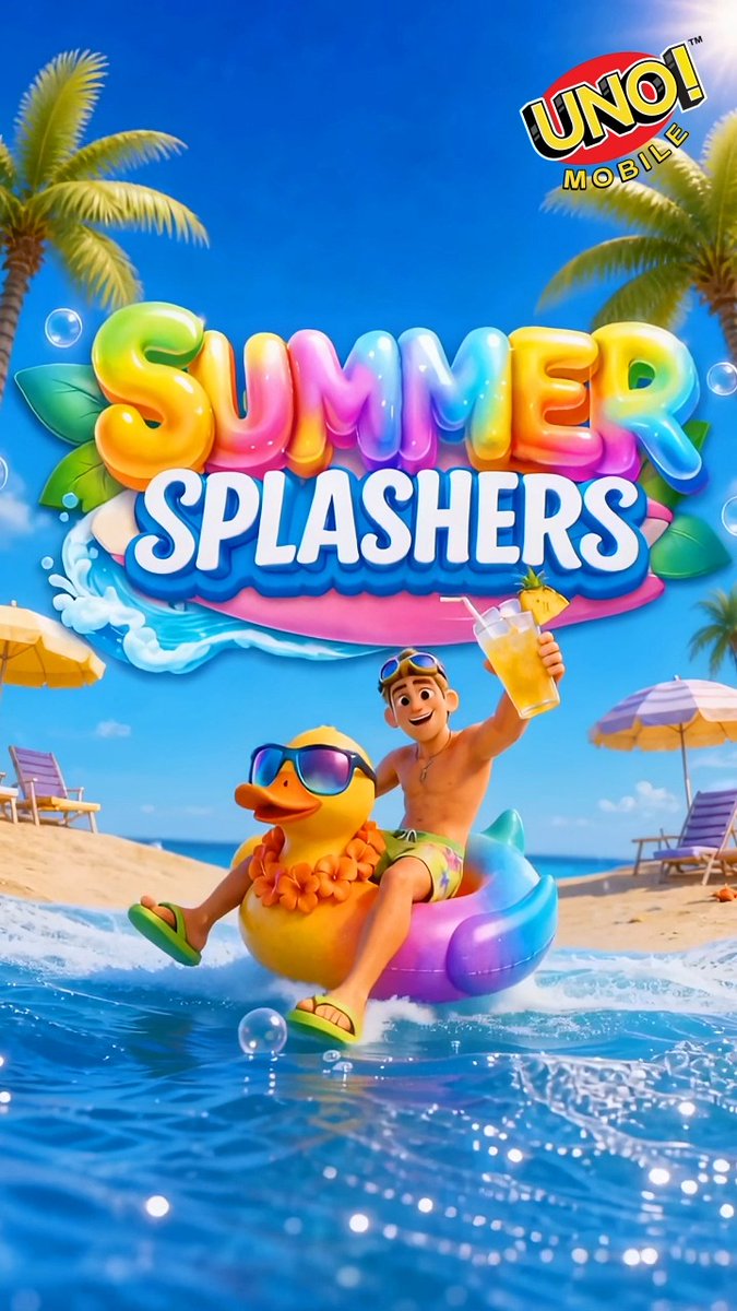 ☀️🌊 𝙎𝙪𝙢𝙢𝙚𝙧 𝙎𝙥𝙡𝙖𝙨𝙝𝙚𝙧𝙨 𝙞𝙨 𝙝𝙚𝙧𝙚! 🏝️ Pack your bags and escape to paradise! 🏖️ 🏄 Ride the waves 🎣 Reel in your next adventure 🐬 Make a splash with new friends 🎴 Collect vibrant new Cards, Decorations, and seasonal rewards Every day is beach day in UNO! Grab your shades and let the summer fun begin! 🌞 🎁 What's 𝙮𝙤𝙪𝙧 𝙛𝙖𝙫𝙤𝙧𝙞𝙩𝙚 𝙨𝙪𝙢𝙢𝙚𝙧 𝙖𝙘𝙩𝙞𝙫𝙞𝙩𝙮? Leave a comment! 💌 #SummerSplashers #UNO #S39PV