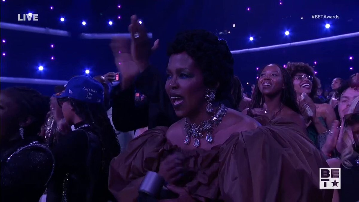 Doja Cat performing apart of the Lauryn Hill tribute at the 2026 #BETAwards.