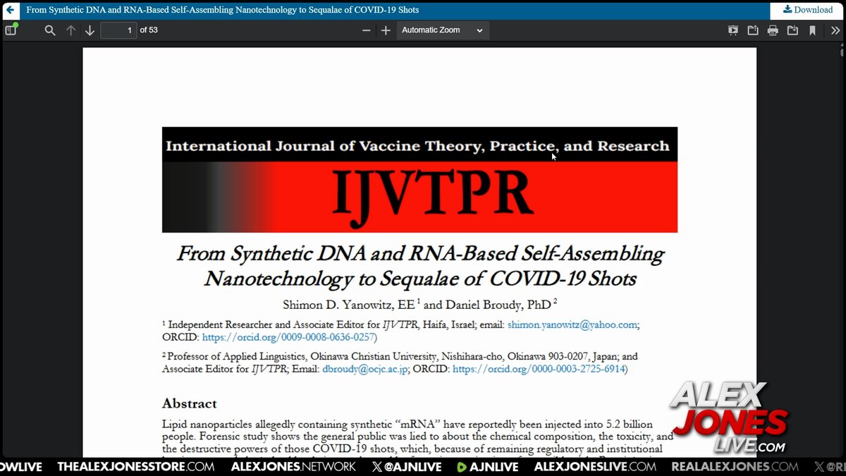 REPORT: New Study Lays Out How Covid-19 Shot's Self-Assembling Nanotechnology Is Manifesting Signal Activity In Recipients! "Have We Become The Routers?... It's Infiltrating Our Entire Ecosystem! We Are Each Becoming A Node In The Internet Of Things!" PLUS, It Reveals Evidence For Major Health Complications From COVID Shots! 🚨WATCH/SHARE THE LIVE X STREAM: