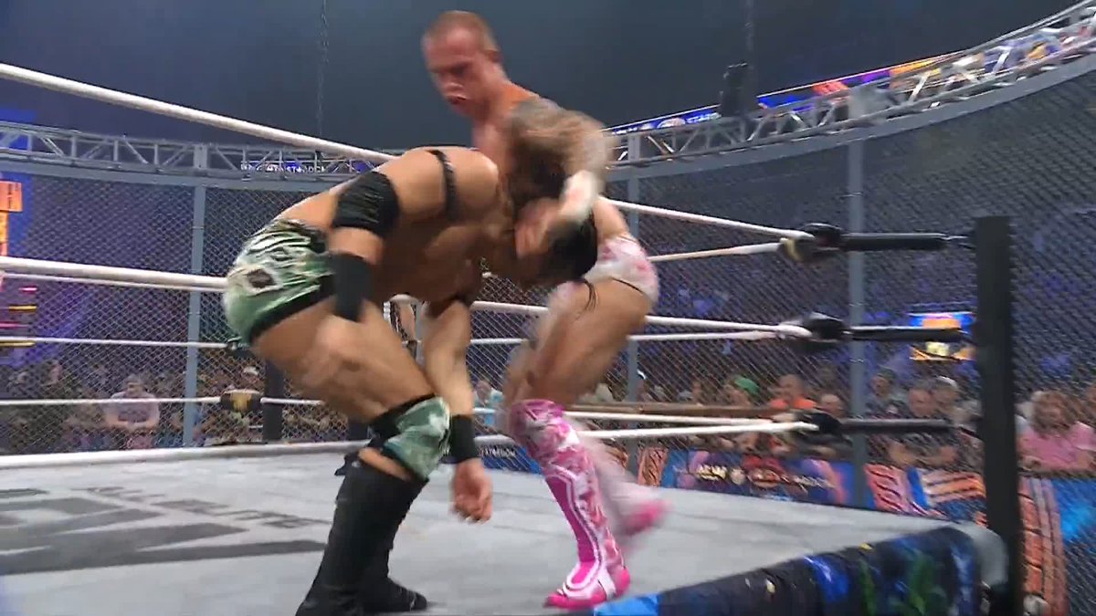 BLUE THUNDER BOMB TO FLETCHER THROUGH A TABLE!! #ForbiddenDoor