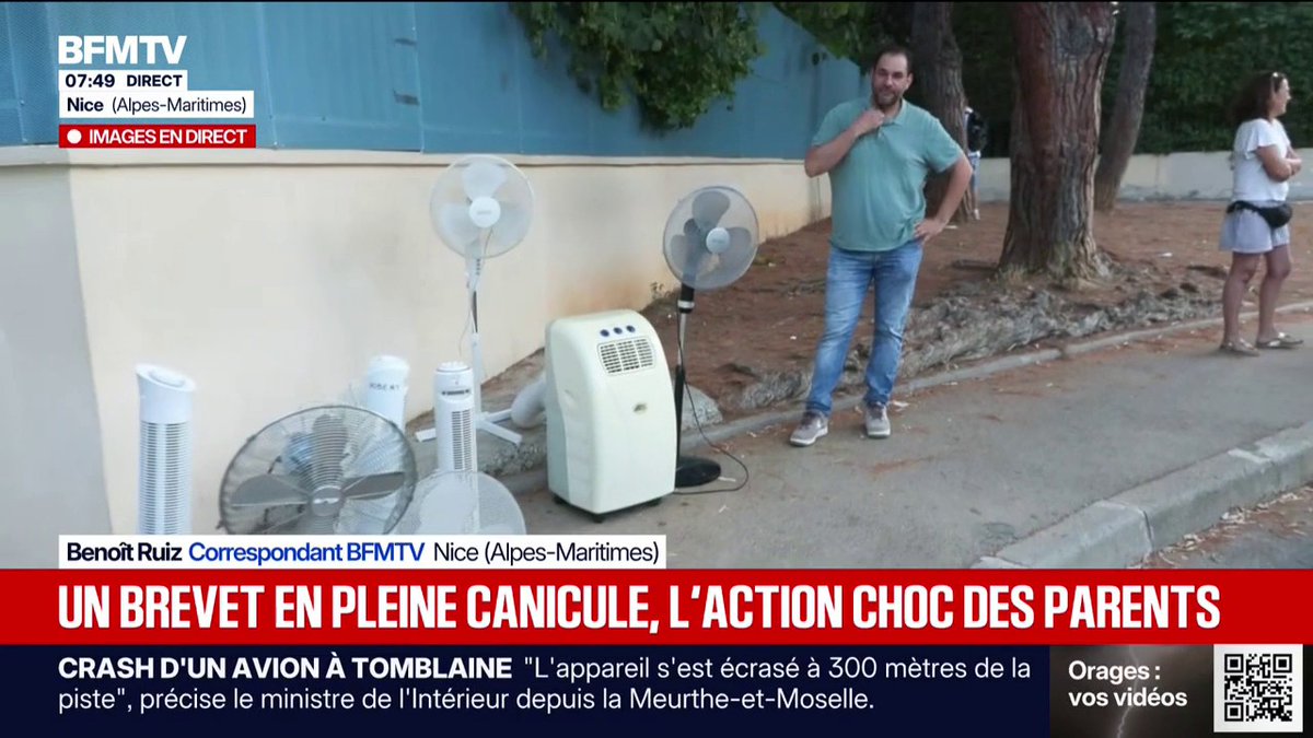 Ces parents se sont mobilisés pour récupérer des ventilateurs et climatiseurs afin que les élèves puissent passer le brevet dans de meilleures conditions
