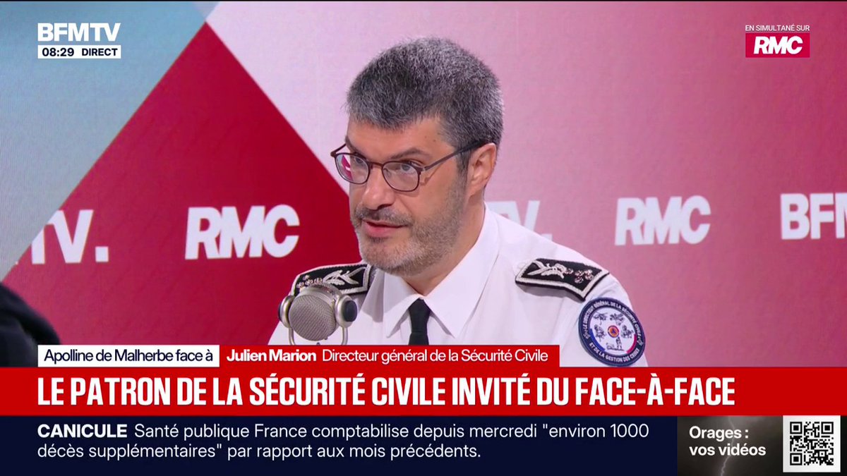 Canicule: le pire n'est "pas forcément" derrière nous, explique le directeur général de la Sécurité civile