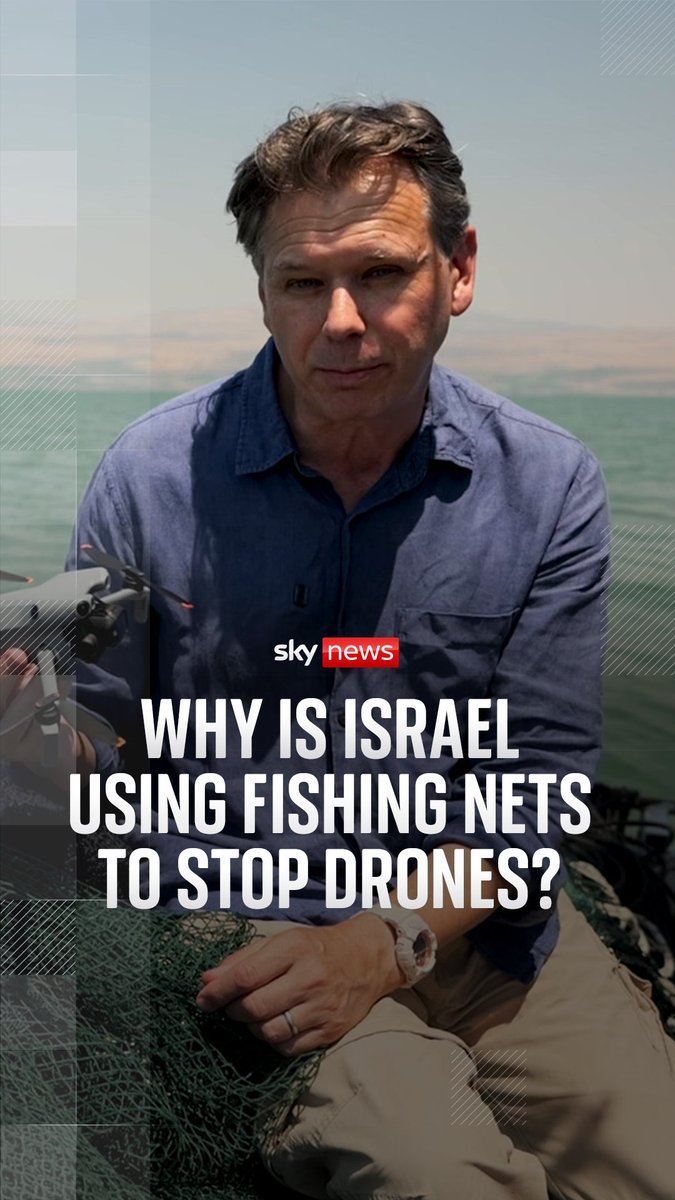 Why is Israel using fishing nets to stop drones? Drones are rapidly reshaping modern warfare around the world. In the Middle East, Israel is developing new strategies and technologies designed to thwart the new threat. Sky’s Middle East Correspondent @AdamParsons reports