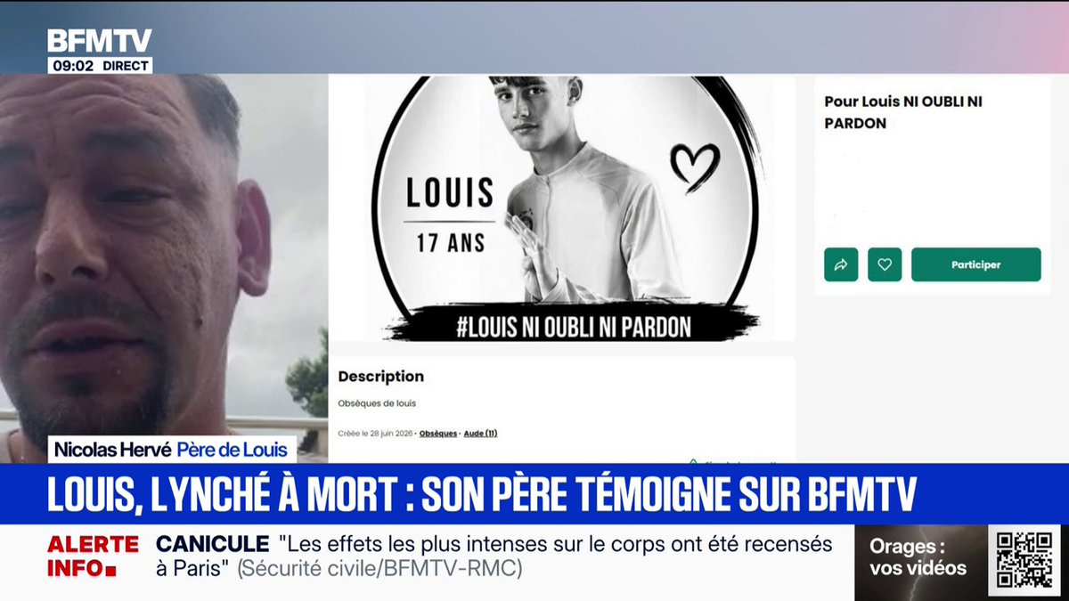 Lynchage de Louis: les médecins "ont tout fait" pour lui, témoigne son père