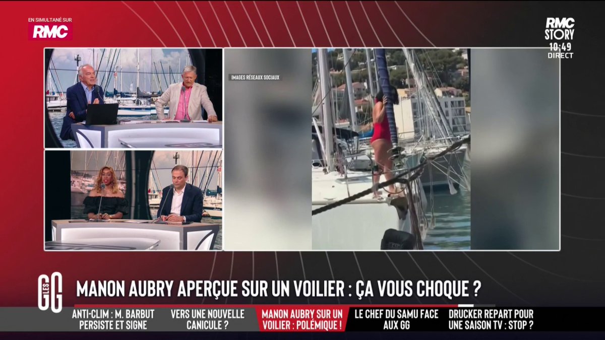 ⛵️ La députée LFI Manon Aubry aperçue sur un voilier… ça vous choque ? 🗣️ Olivier Truchot : "Ça reflète la difficulté pour certaines personnes de gauche de vivre comme ils pensent." 🗣️ Charles Consigny : "Elle devrait dire : Allez vous faire f*utre !" #GGRMC