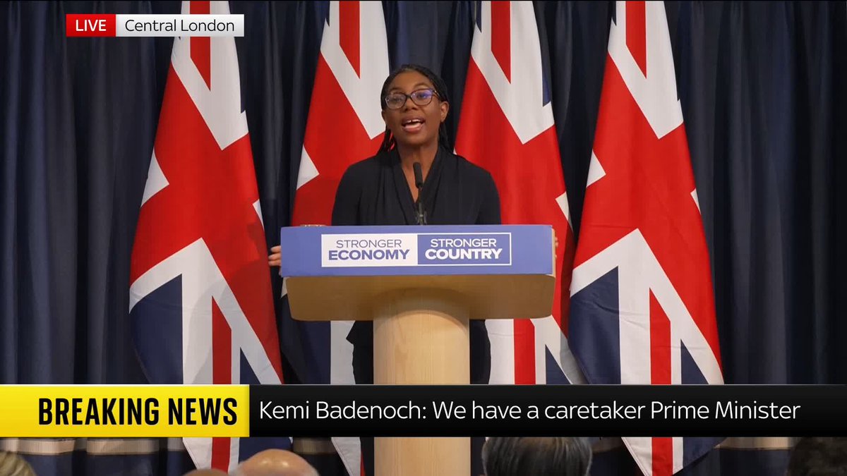 "Andy Burnham is already the prime minister in everything but name." Kemi Badenoch has warned that "Britain is heading for a summer of chaos" in a speech on the economy and calls Burnham a "caretaker" PM. Latest: 📺 Sky 501, Virgin 602 and Freeview 233