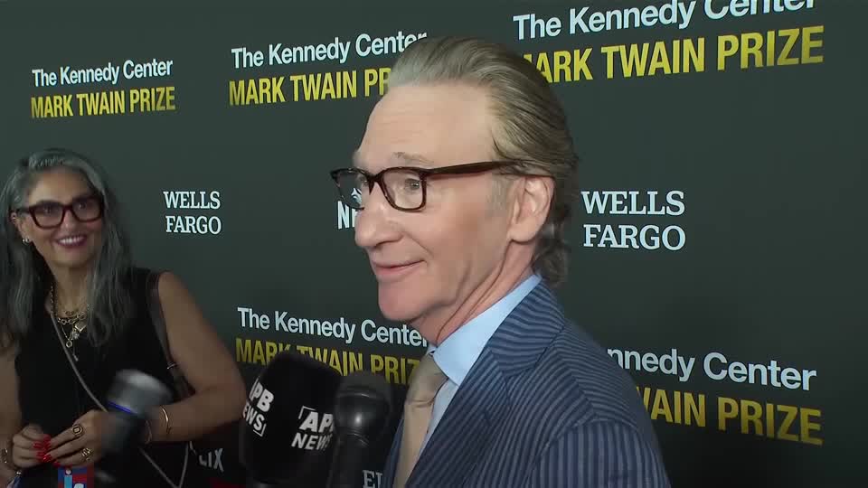 Comedian Bill Maher was honored with the Mark Twain Prize for American Humor at a ceremony at the Kennedy Center in Washington, D.C.