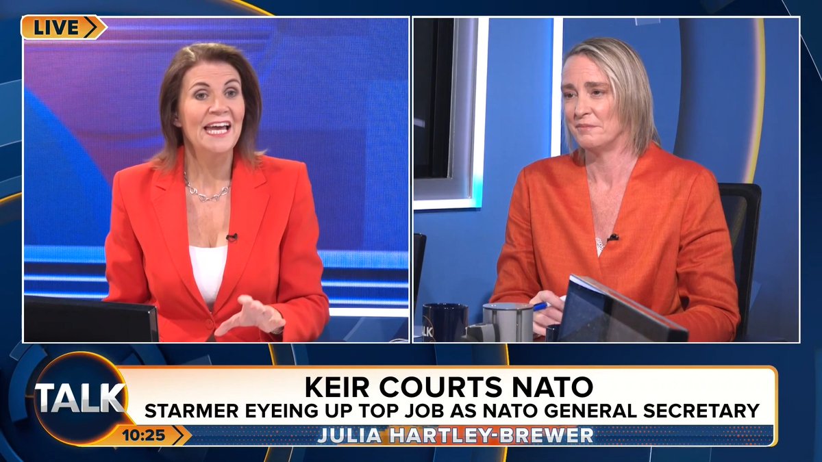 🚨"Is he on drugs?!?!? It is properly laughable. That's how deluded that man is." Keir Starmer is reportedly interested in becoming the next Secretary-General of NATO. Julia Hartley-Brewer