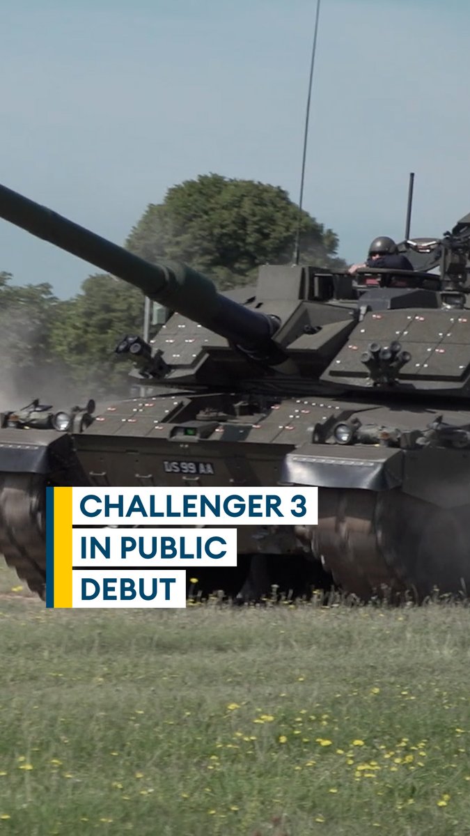 Meet the Challenger 3 battle tank 🪖 Equipped with enhanced protection, an all-new turret and a smoothbore gun, the MBT marks a massive upgrade in UK armoured warfare ⬇️