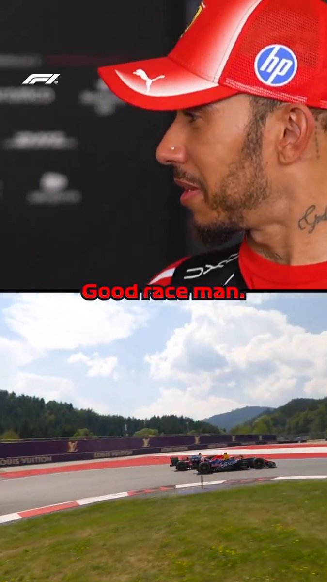"Good race, man" 🤜🤛 A great moment between Lewis and Max after their mini-epic on track 🤩 #F1 #AustrianGP 🎥 CANAL+