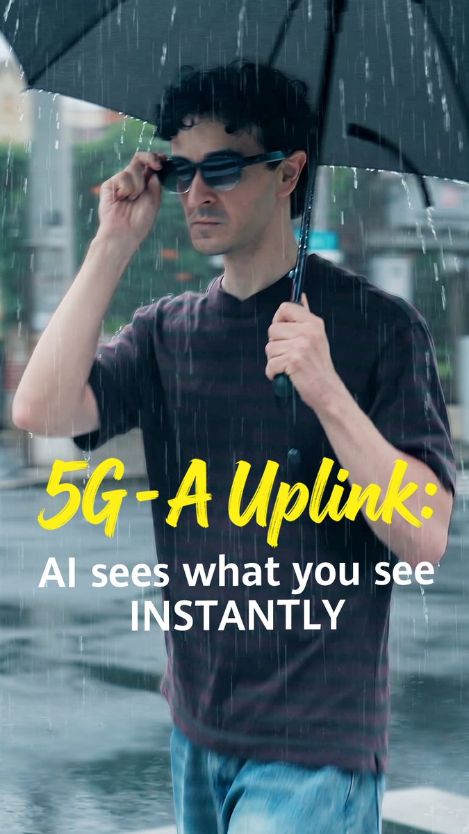 Would you wear sunglasses on a rainy day? What about if they were Huawei AI Glasses, powered by the ultra-high uplink speed of 5G-A and able to give you real-time answers to any questions via Huawei AI Voice Assistant Celia?!