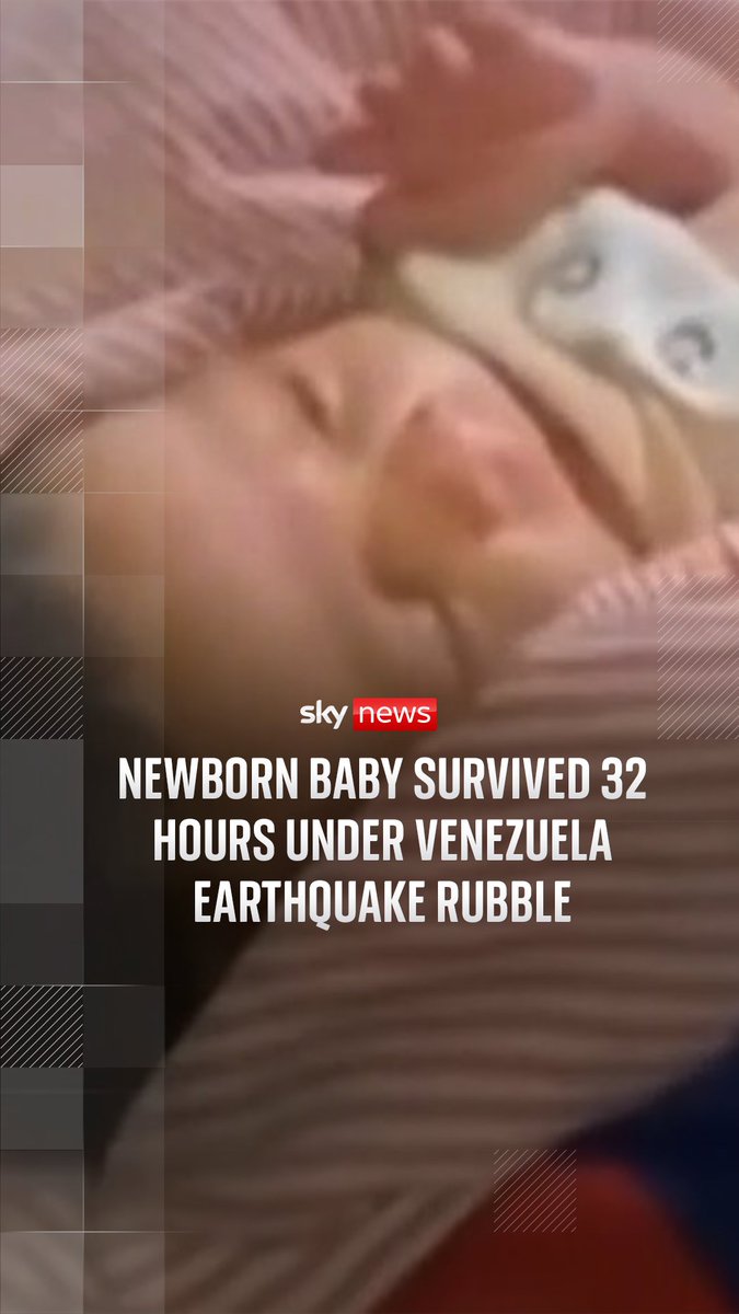 WATCH: Moment a mother and a newborn baby were rescued from the rubble of a collapsed building in La Guaira, Venezuela, after being trapped for 32 hours.
