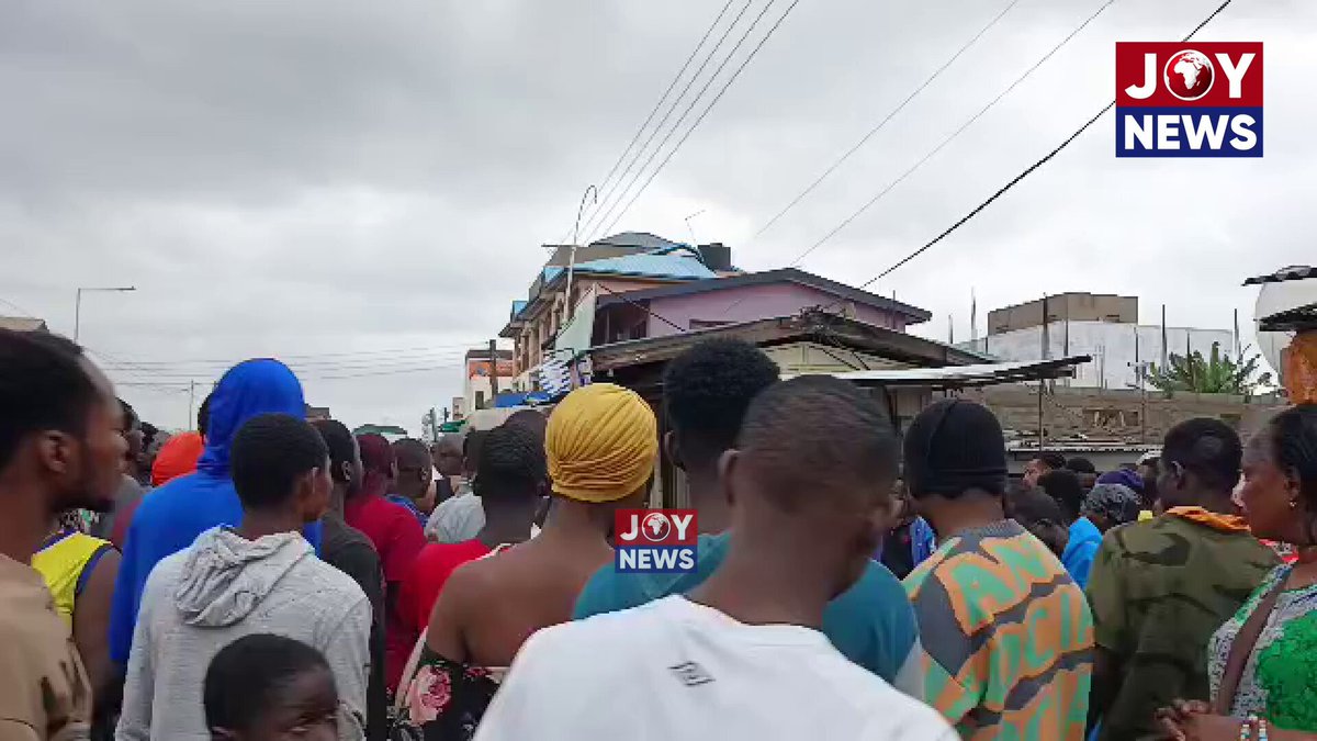 NADMO retrieves a second body from the same house in Alajo after two people were allegedly electrocuted as floodwaters swept through parts of the community. #JoyNews