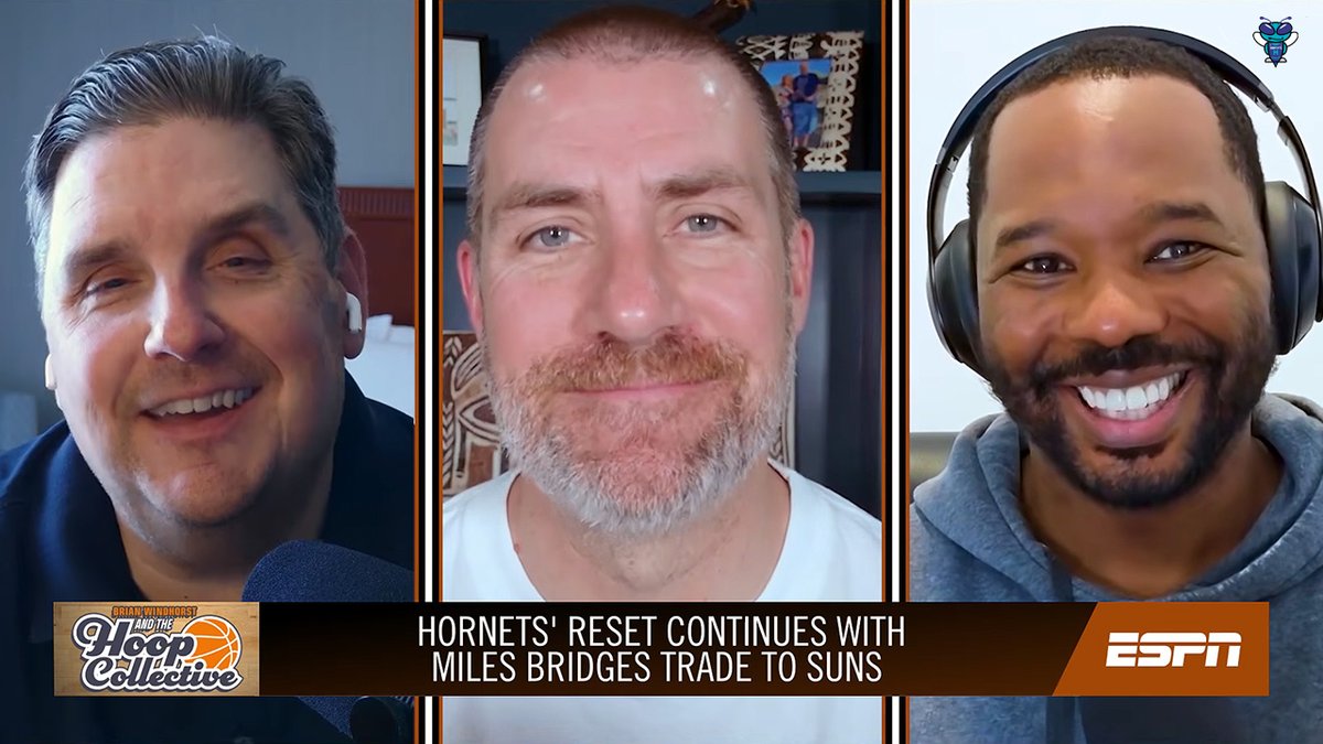 🎙️ Tim MacMahon: "This is Jeff Peterson and the Hornets management looking at this through a long-term view and saying, 'What kind of culture do we want as we build around Kon Knueppel and Brandon Miller?' And that did not include LaMelo Ball. It did not include Miles Bridges." 🎙️ Vincent Goodwill: "It takes a sober executive. It takes someone who's got some real-life sobriety to say, 'You know what, this ain't it. This isn't sustainable. Or you know what, maybe it is sustainable, but the return I'm going to get on this, how high I'm going to go with these guys as our cornerstones in this Eastern Conference, ain't high enough for me to just go all in on these guys.'" 🎙️ Brian Windhorst: "I repeatedly see moves that Charlotte makes, and I have for 2-3 years now, and thought, 'Alright, I get it. I get it.' Their home run has been getting in the lottery and getting Knueppel. That's their home run move. But they have repeatedly made smart moves. They're in great position, draft-capital-wise." (📹
