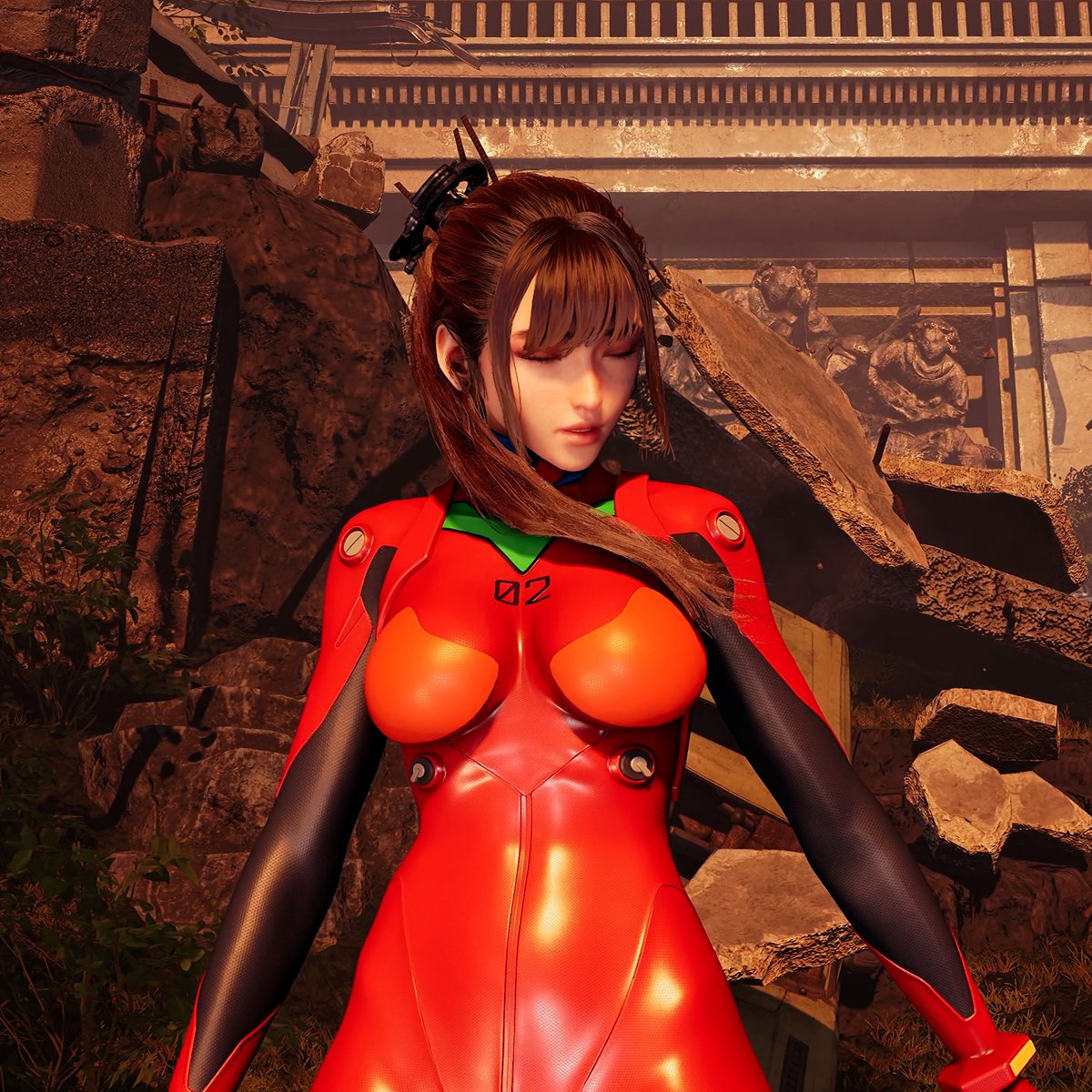 Asuka EVE with the hair flip ✨