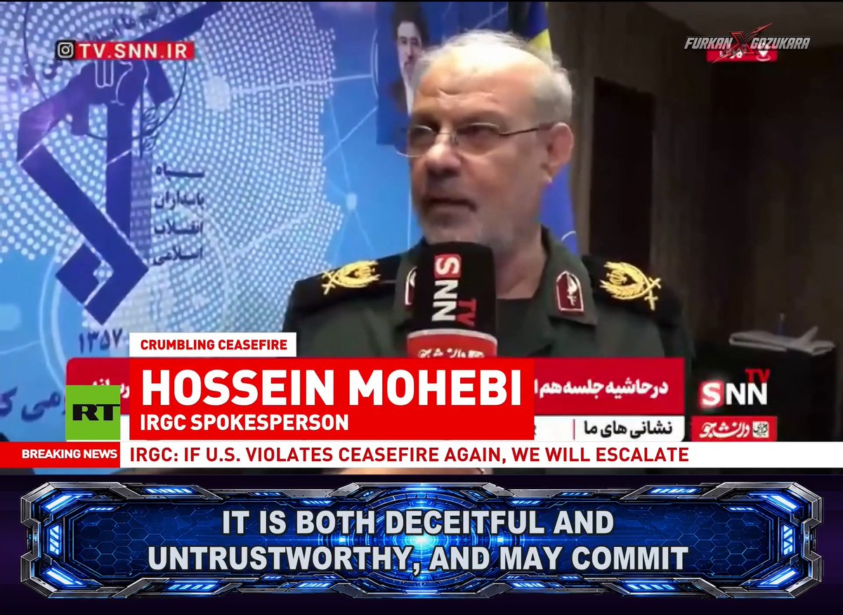 🚨 BOMBSHELL! IRGC Spokesperson Hossein Mohebi confirms the Trump administration is completely deceitful. He warns Iran will respond forcefully to American aggression, officially declaring they will not tolerate any more deceit from the corrupt Washington establishment.