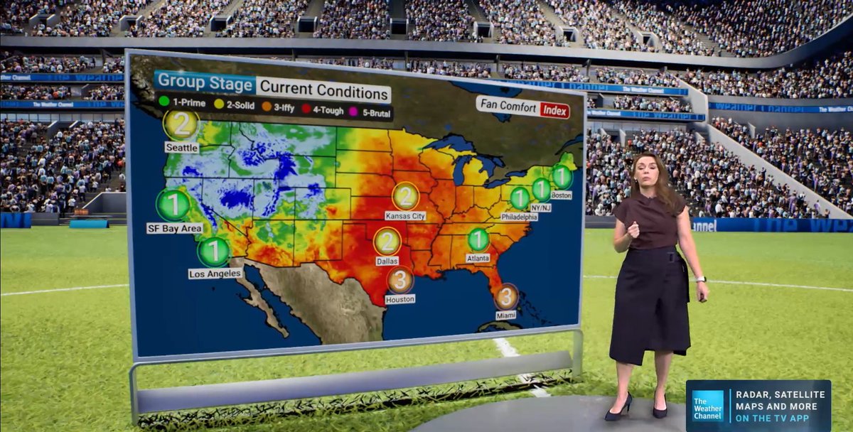 From ideal conditions in Boston to dangerous heat in Houston and Dallas, Meteorologist Molly McCollum tracks the latest Fan Comfort Index, including where fans should prepare for extreme heat. 🔥☀️