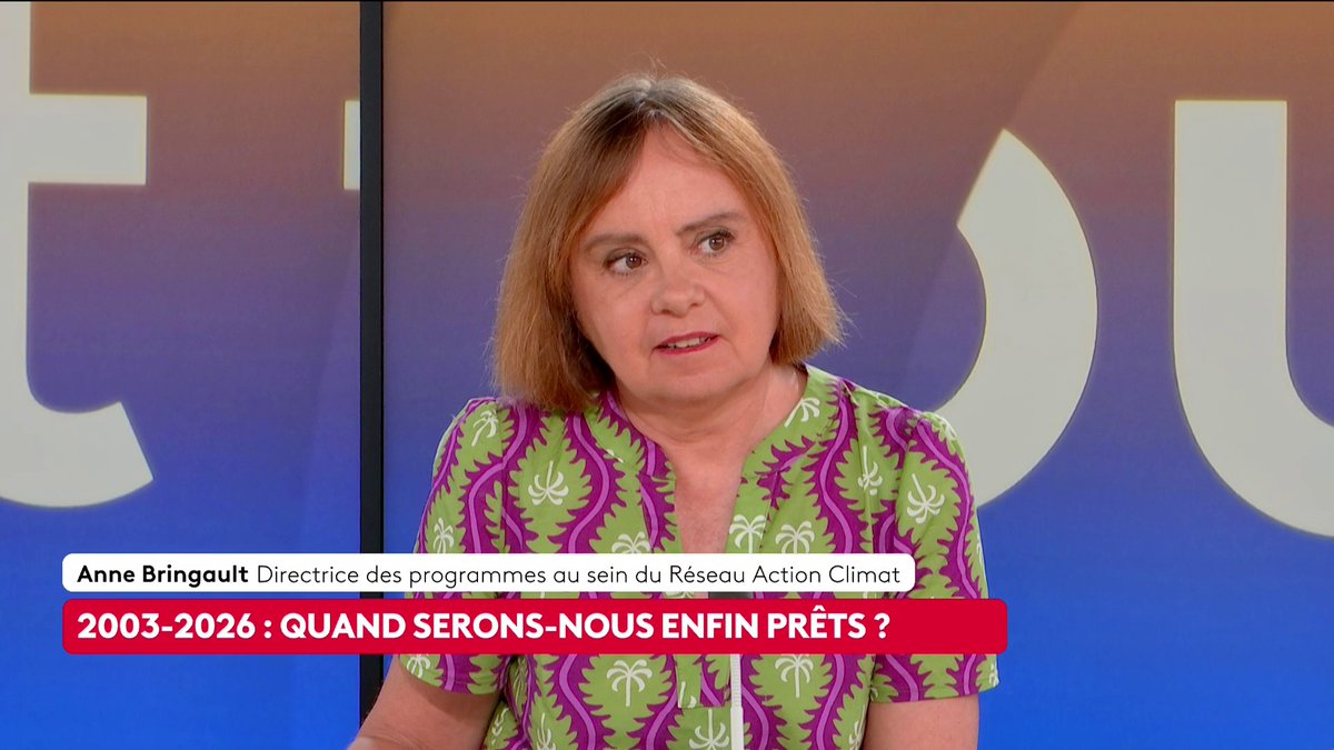 🔴 🗣️ Canicule : "C'est clair qu'il va falloir climatiser les lieux où il y a des personnes vulnérables [mais] la clim c’est un peu comme les antibiotiques, ce n'est pas automatique", estime Anne Bringault, du Réseau Action Climat. #CestTouteLaQuestion #Canal16