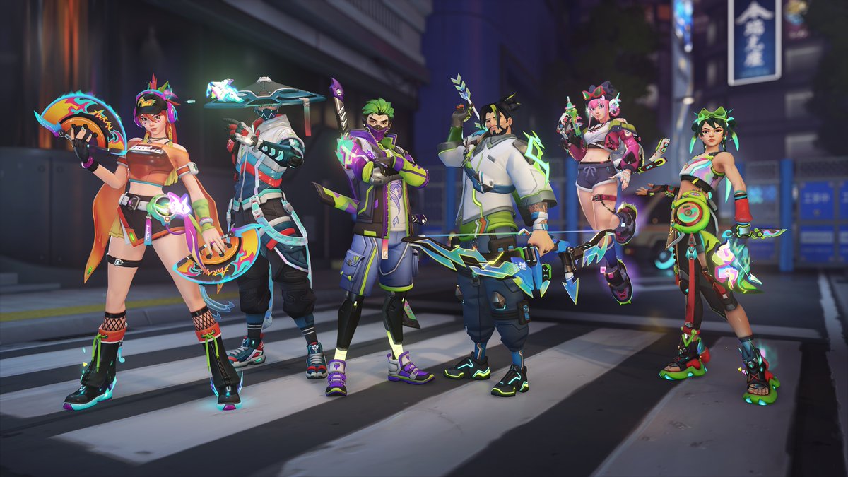 Overwatch X YOASOBI Collab In-Game All Skin Trailer 🎧 Overwatch x YOASOBI Kiriko, Hanzo, Genji, Mizuki, Juno, and Anran YOASOBI collaboration skins will be released on June 30 ✨