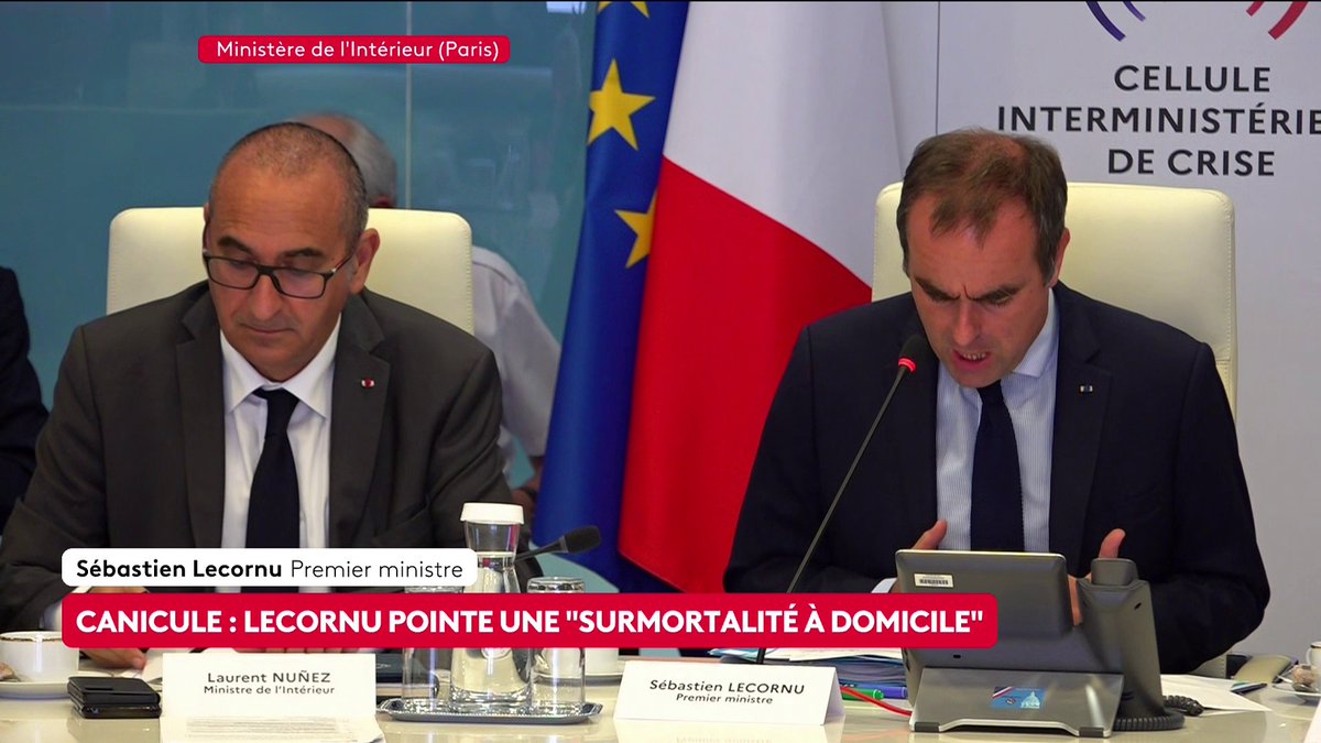 🔴 DIRECT - Canicule : "Le nombre de victimes à domicile est bien plus important que sur tous les épisodes précédents [...] et à l'inverse les Ehpad ont tenu", assure le Premier ministre Sébastien Lecornu. #Canal16
