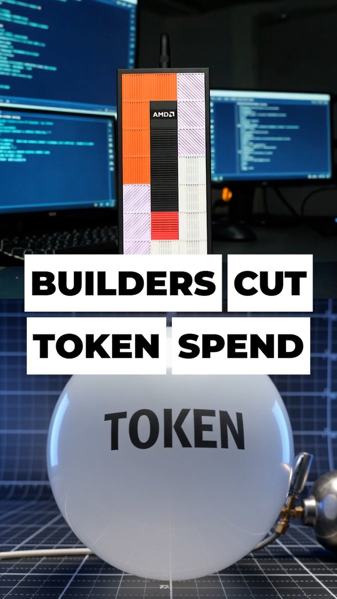 Hermes builders are cutting token spend by looking local. Our Agent Computers are running the local models that reduce premium token cost. You build the agents. AMD Ryzen AI Max+ processors unleash their power.