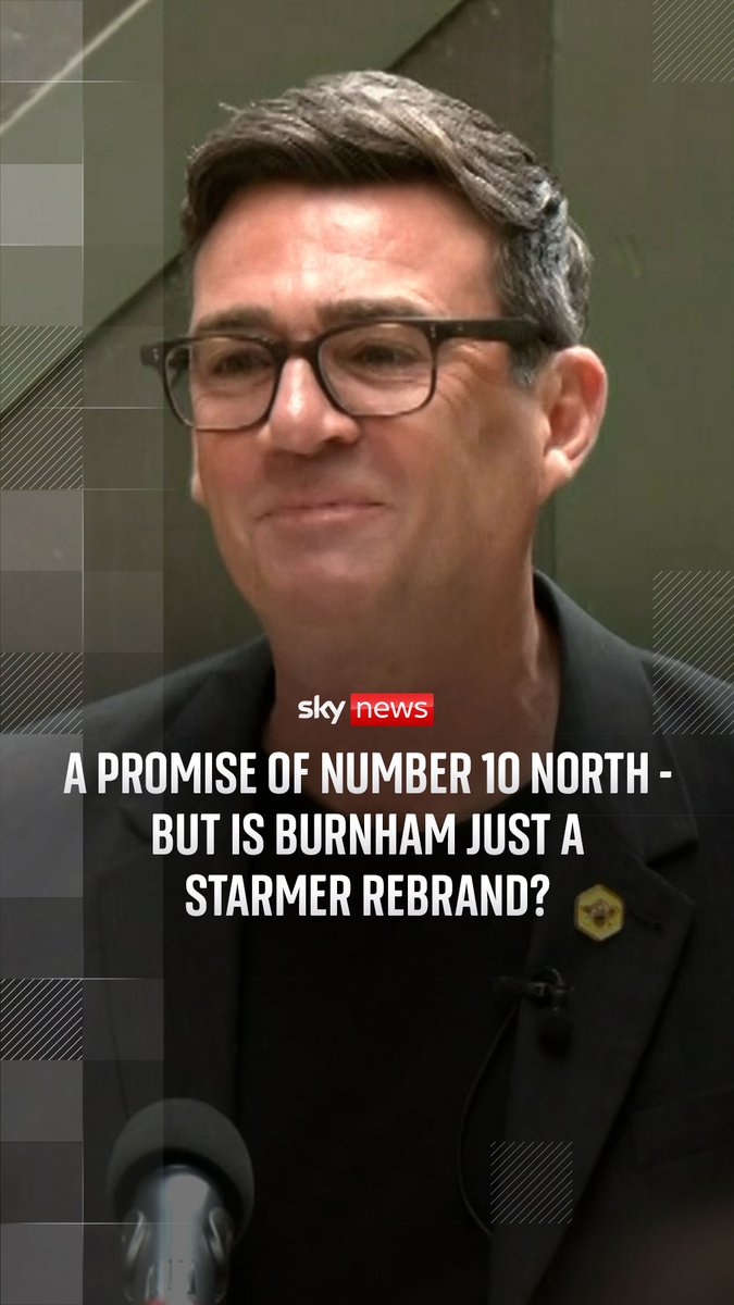 Andy Burnham has delivered a major address outlining his vision for how he would like to run the country as prime minister, promising a Number 10 North to push power away from Downing Street. Sky's Beth Rigby reports ⬇️ Read more: