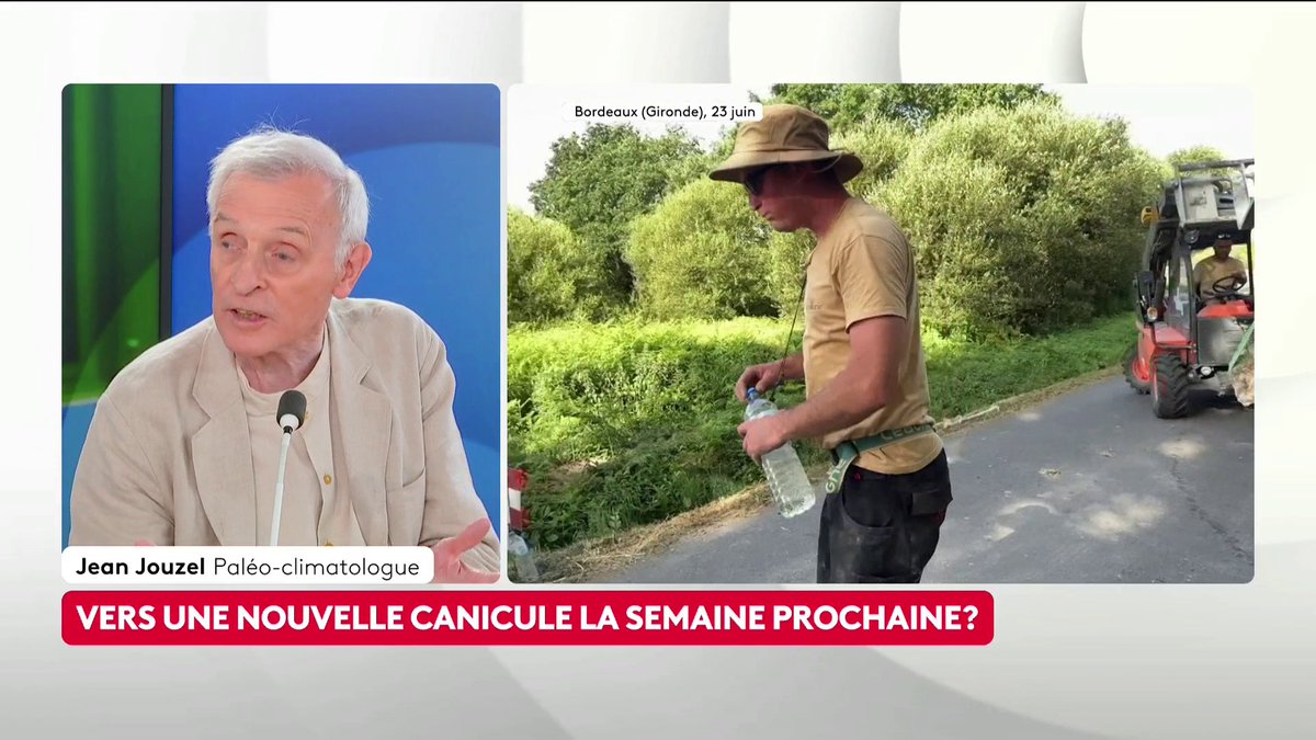 🔴 🗣️ Vers des canicules de plus en plus fréquentes ? "S'adapter à + 4 degrés en France, je crois que ce sera extrêmement difficile [...] il faut tout faire pour limiter le réchauffement climatique", prévient le paléo-climatologue Jean Jouzel. #ToutEstPolitique #Canal16