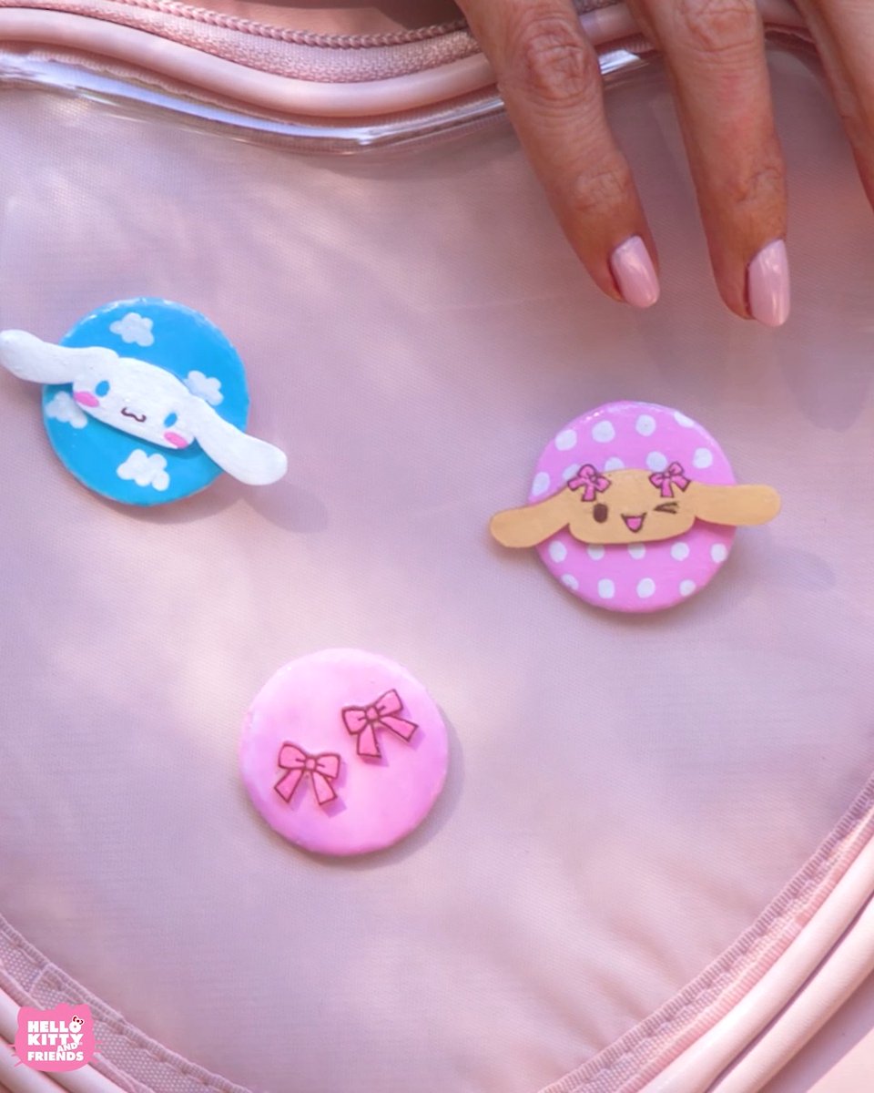 Learn how to make these sweet Lovelymocha and Cinnamoroll pins now on the #HelloKittyandFriends YouTube channel 🎀