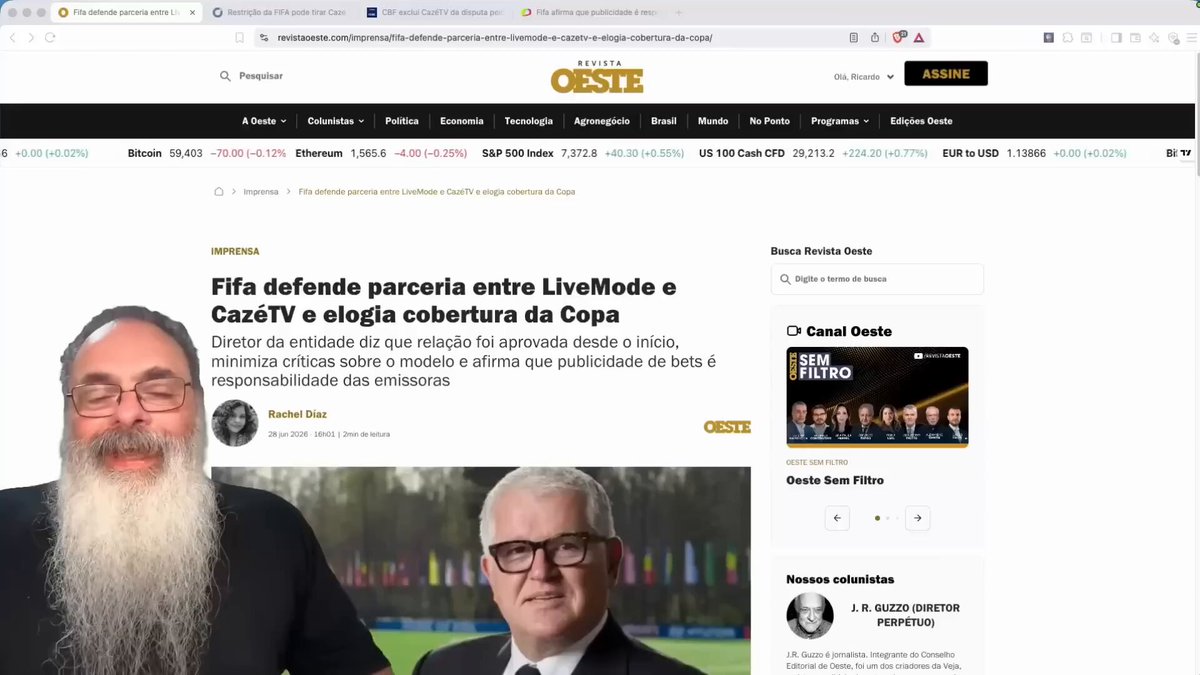 FIFA toma o LADO da CAZÉTV na COPA de 2030 e deixa CBF, GLOBO e PT FALANDO SOZINHOS