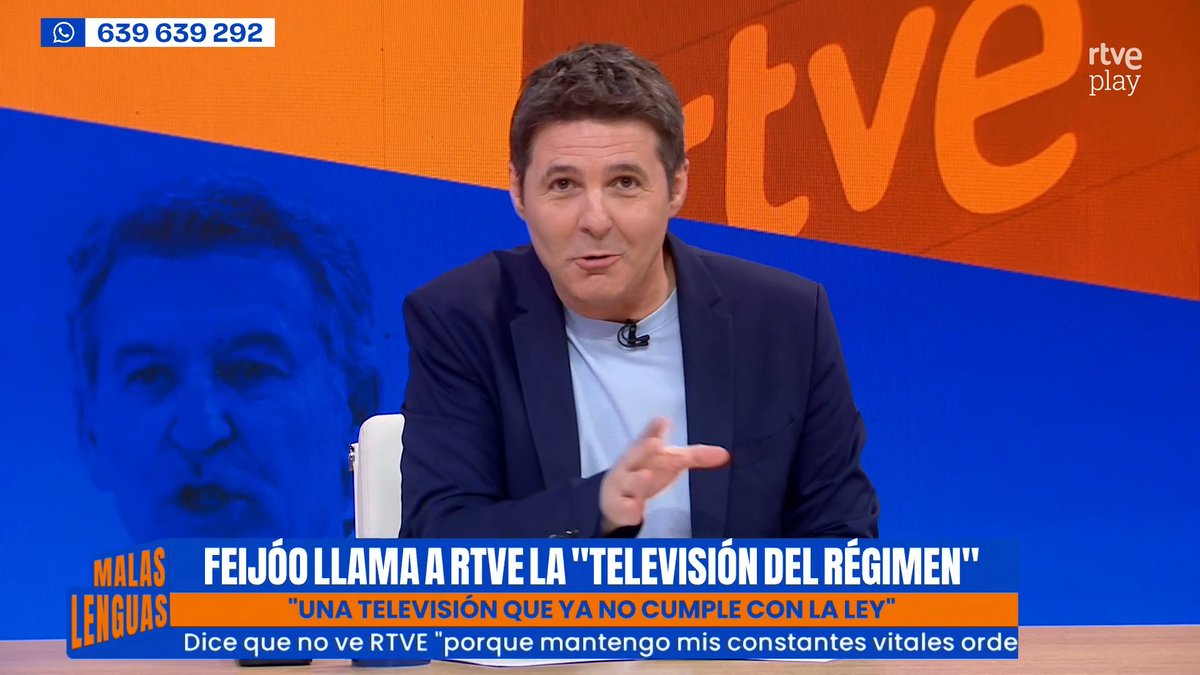 ⚠ Feijóo llama a RTVE la "televisión del régimen" y asegura que es "una televisión que ya no cumple con la ley" 🗣 "Feijóo no soporta que vino a esta casa, Intxaurrondo le colocó ante sus bulos y, desde entonces, no lo ha superado", asegura Jesús Cintora en #MalasLenguas