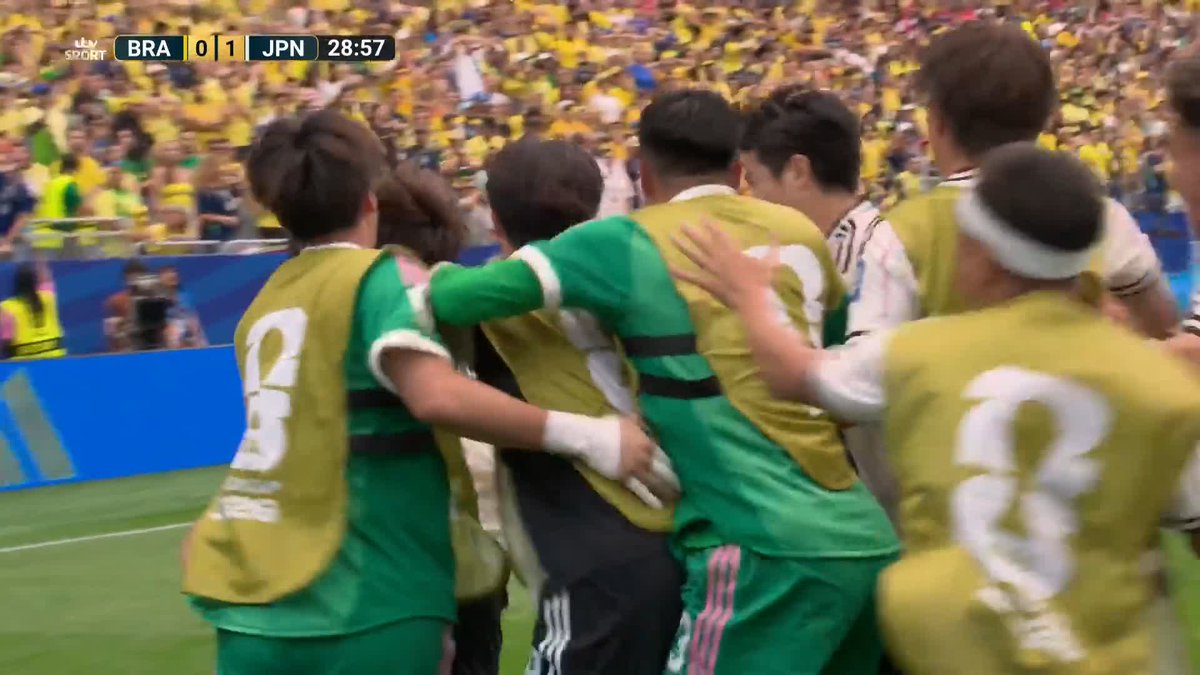 Incredible from Kaishū Sano 💫 The 25-year-old takes it on himself to give Japan the lead against Brazil...