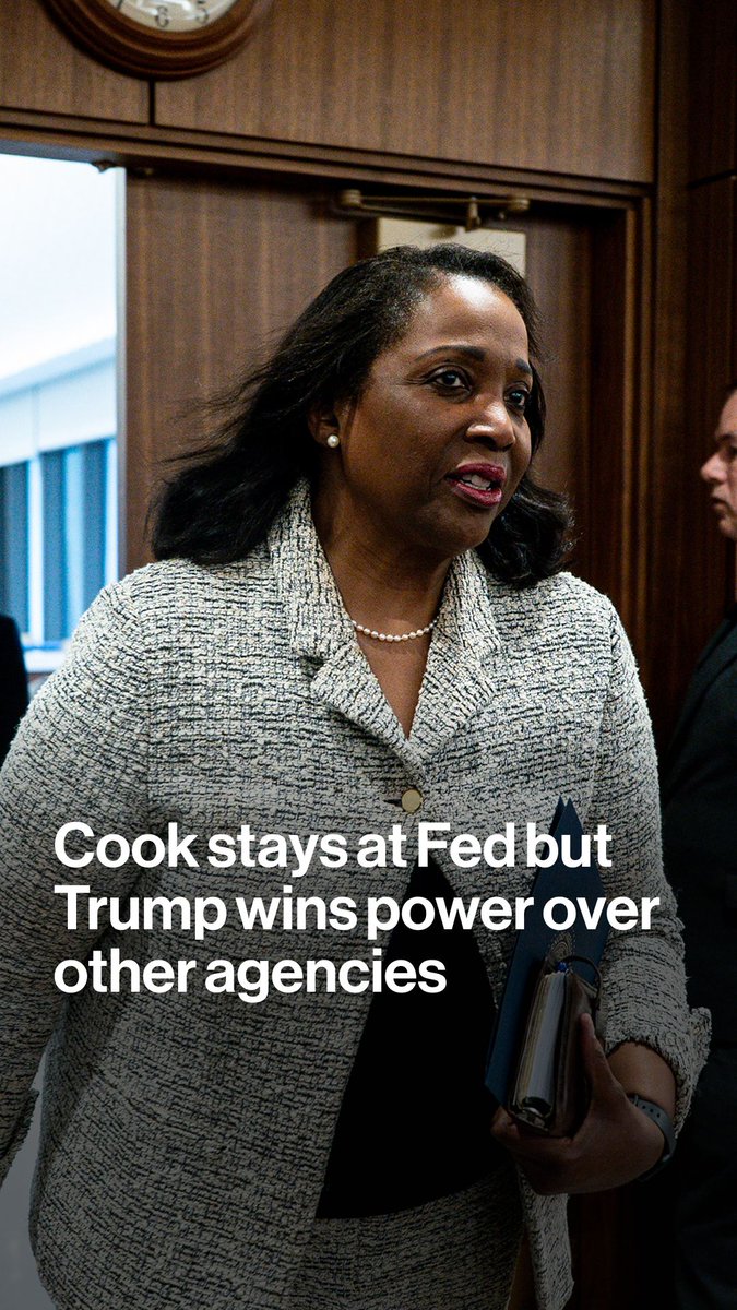 A closely divided US Supreme Court said Fed Governor Lisa Cook can stay in her job while she fights Trump’s bid to oust her. The ruling reinforced the Federal Reserve’s independence from the White House, for now. Maria Eloisa Capurro reports