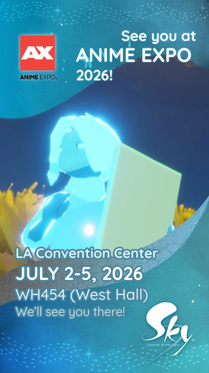 What if you could step inside a painting? As part of our Anime Expo debut, we're bringing a special Dear Van Gogh experience to Los Angeles. Walk among golden wheat fields inspired by one of Van Gogh's most iconic works, snap a photo, and collect some unique Sky goodies while you're there. 📍 West Hall, Booth WH454
